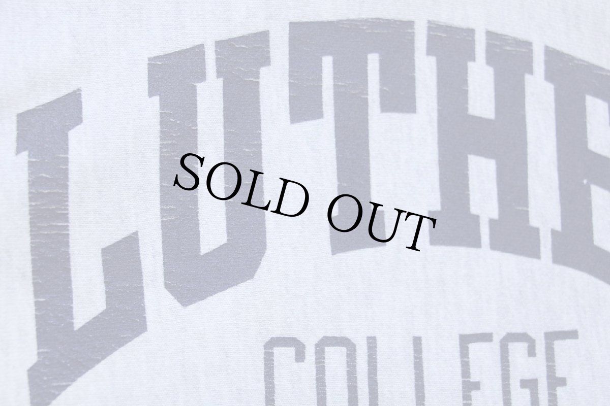 画像4: 00s Championチャンピオン LUTHER COLLEGE リバースウィーブ スウェットパーカー 杢グレー★フーディー (4)