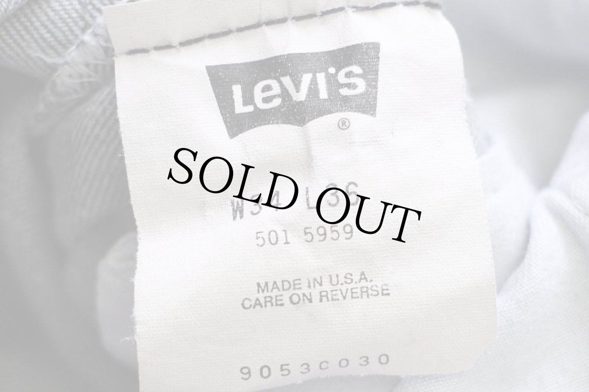 画像7: 90s USA製 Levi'sリーバイス 501 カットオフ 先染め ブラック デニムパンツ W34 (7)