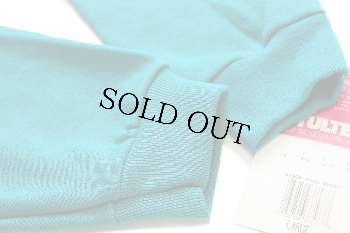 画像7: デッドストック★90s USA製 TULTEX 無地 スウェット エメラルドグリーン L★ブランク (7)