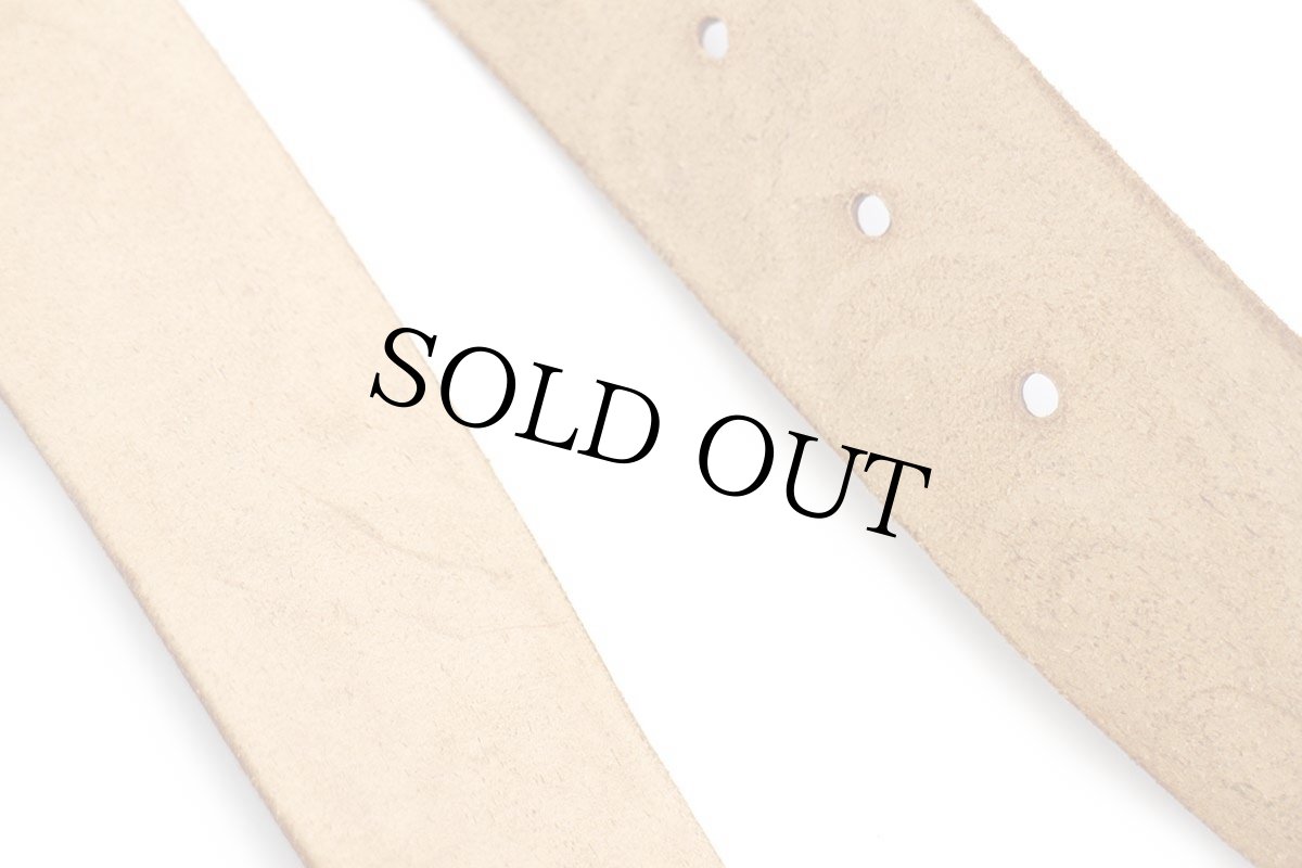 画像5: 70s フラワー リーフ カービング レザーベルト ブラウン (5)