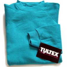 画像1: デッドストック★90s USA製 TULTEX 無地 スウェット エメラルドグリーン L★ブランク (1)