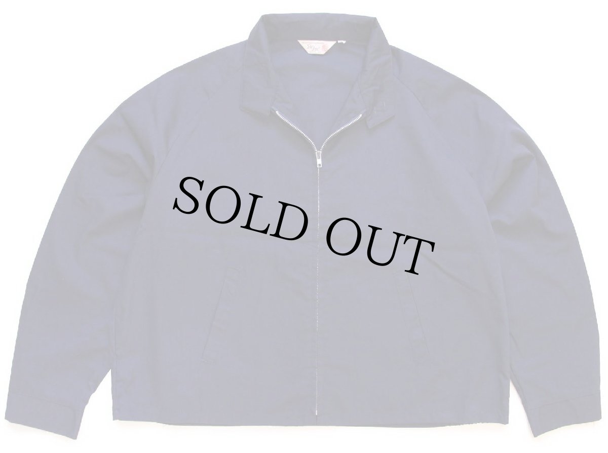 画像1: 80s Sir jac 無地 ポリエステル×コットンジャケット 紺 XXXL★特大 (1)