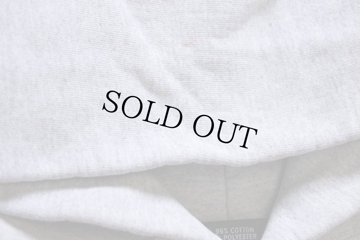 画像5: 90s USA製 TUTTLE FOOTBALL 16 三段中抜き リバースウィーブ スウェットパーカー 杢グレー L (5)