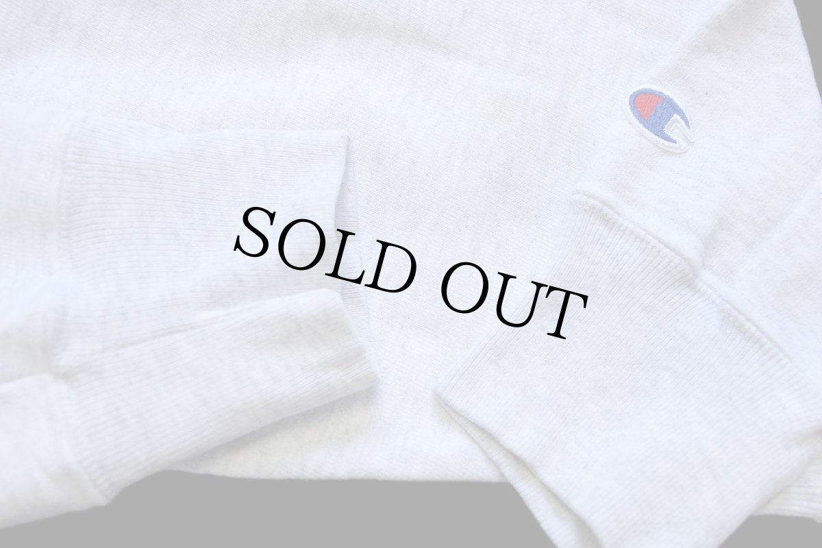 画像6: 00s メキシコ製 Championチャンピオン BRANDEIS リバースウィーブ スウェットパーカー 杢ライトグレー M (6)