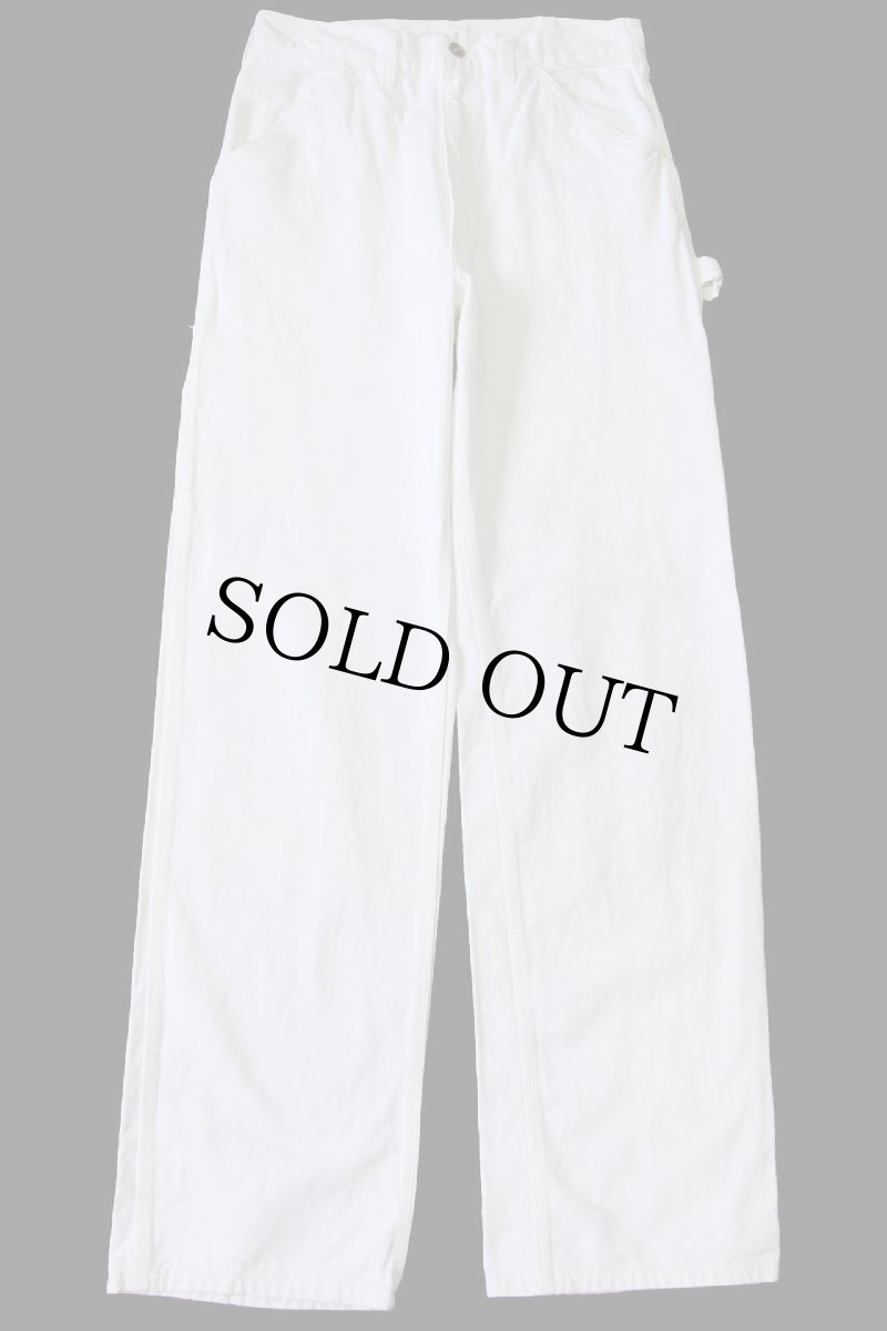 画像2: 80s USA製 carharttカーハート コットン ペインターパンツ 生成り w31 L34 (2)