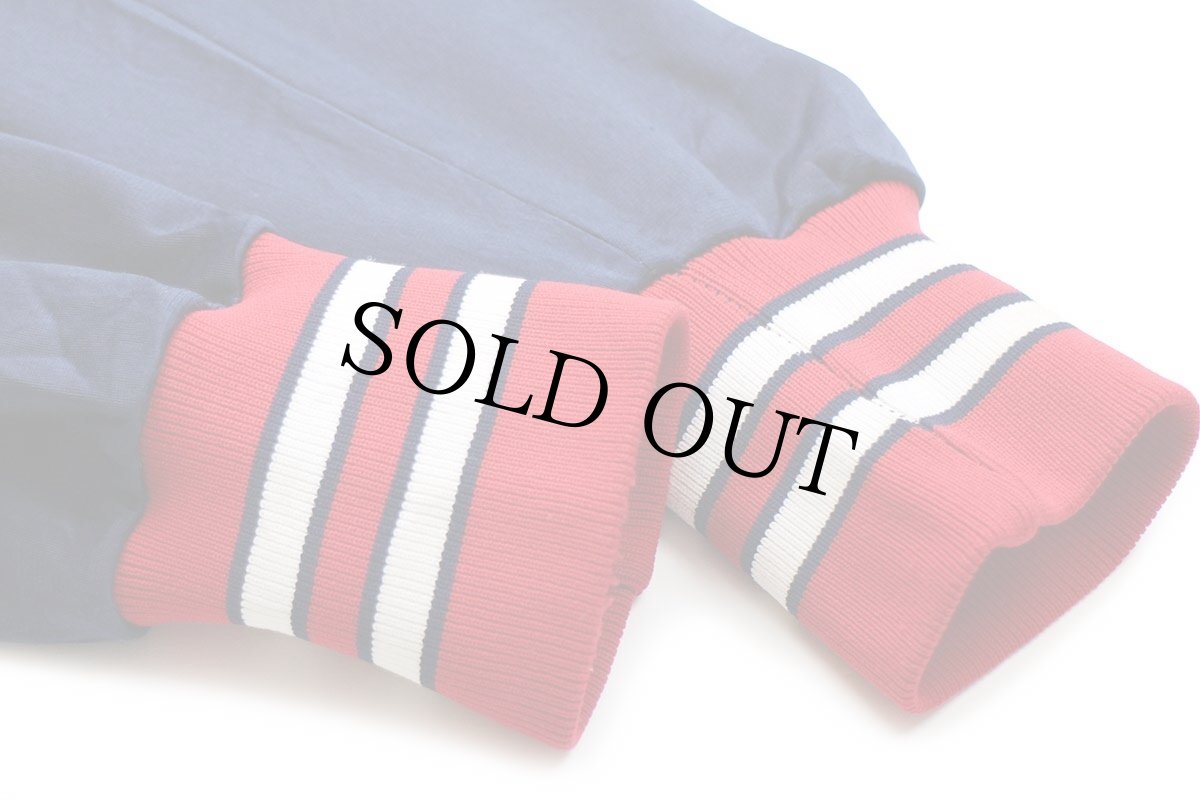 画像7: 80s USA製 AFA ACADEMY パッチ付き スタジャン 紺 L (7)