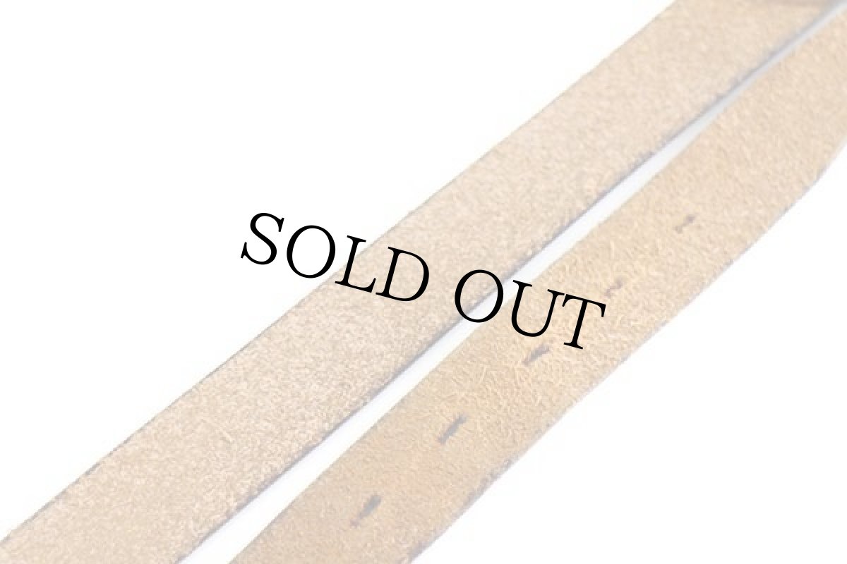 画像7: ビンテージ UNKNOWN 型押し レザーベルト 茶 34 (7)