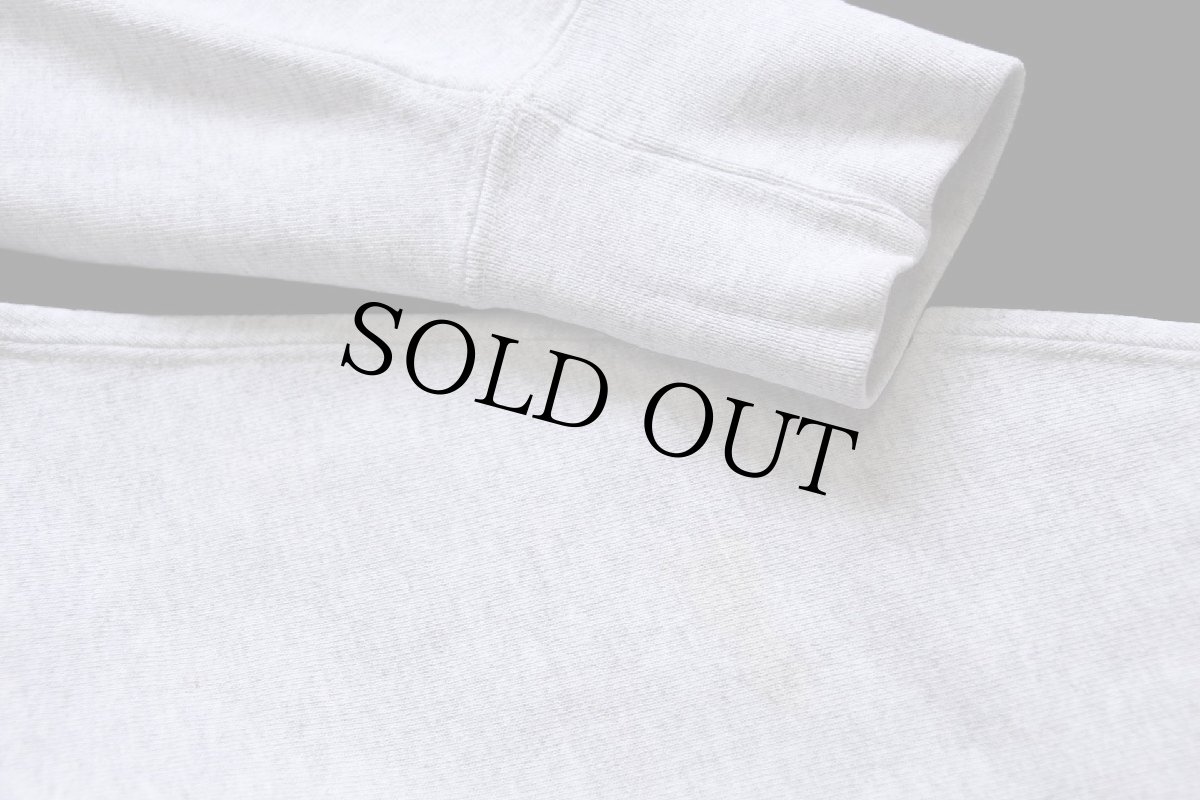 画像7: 90s USA製 TUTTLE FOOTBALL 16 三段中抜き リバースウィーブ スウェットパーカー 杢グレー L (7)