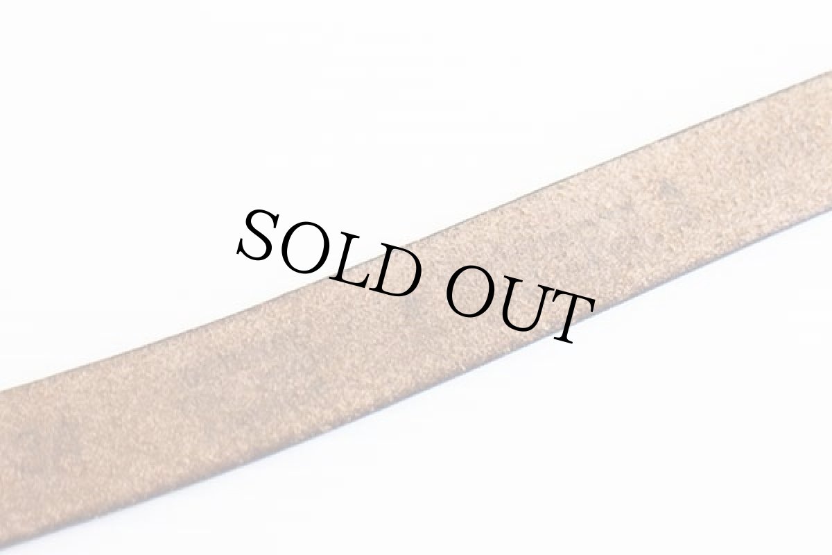 画像4: ビンテージ UNKNOWN 型押し レザーベルト 茶 34 (4)