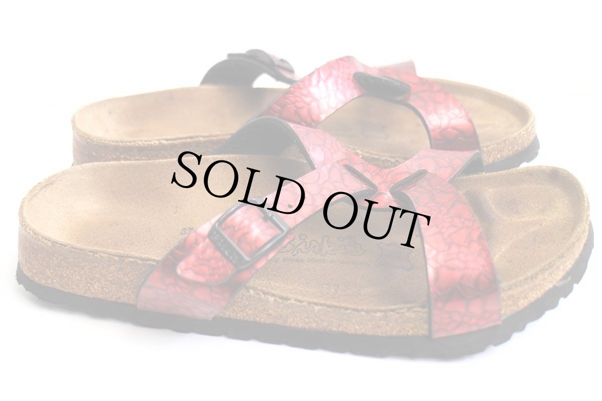 画像3: ドイツ製 BIRKENSTOCKビルケンシュトック Birkisビルキー Sylt サンダル メタリックレッド 37/24★ユーロ (3)