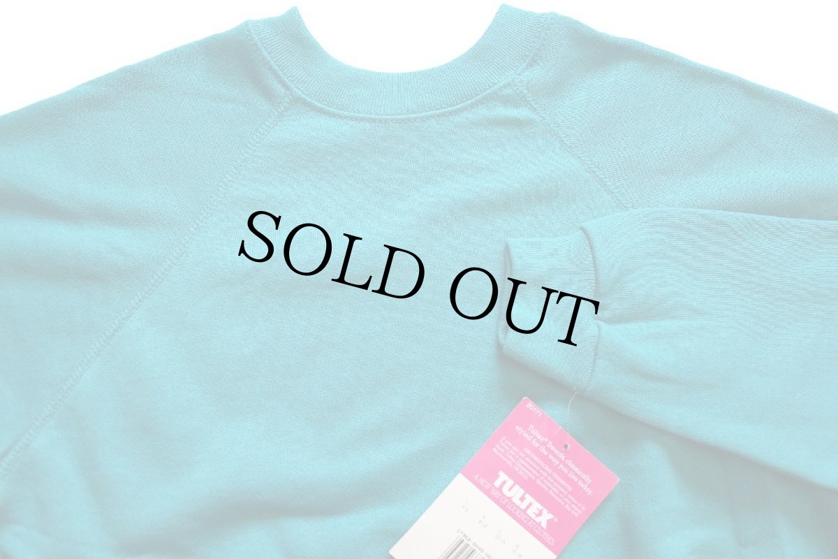 画像4: デッドストック★90s USA製 TULTEX 無地 スウェット エメラルドグリーン L★ブランク (4)