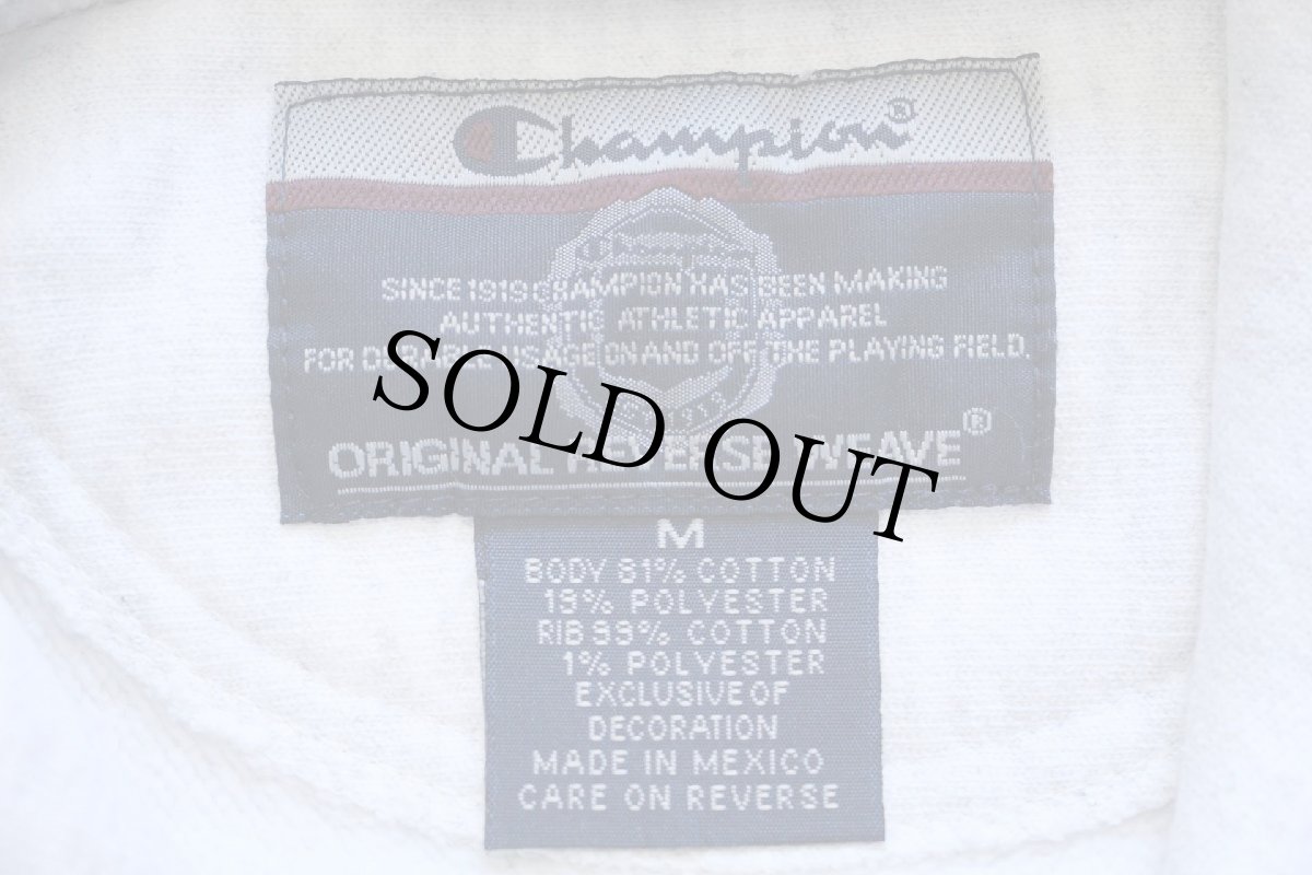 画像4: 00s メキシコ製 Championチャンピオン BRANDEIS リバースウィーブ スウェットパーカー 杢ライトグレー M (4)