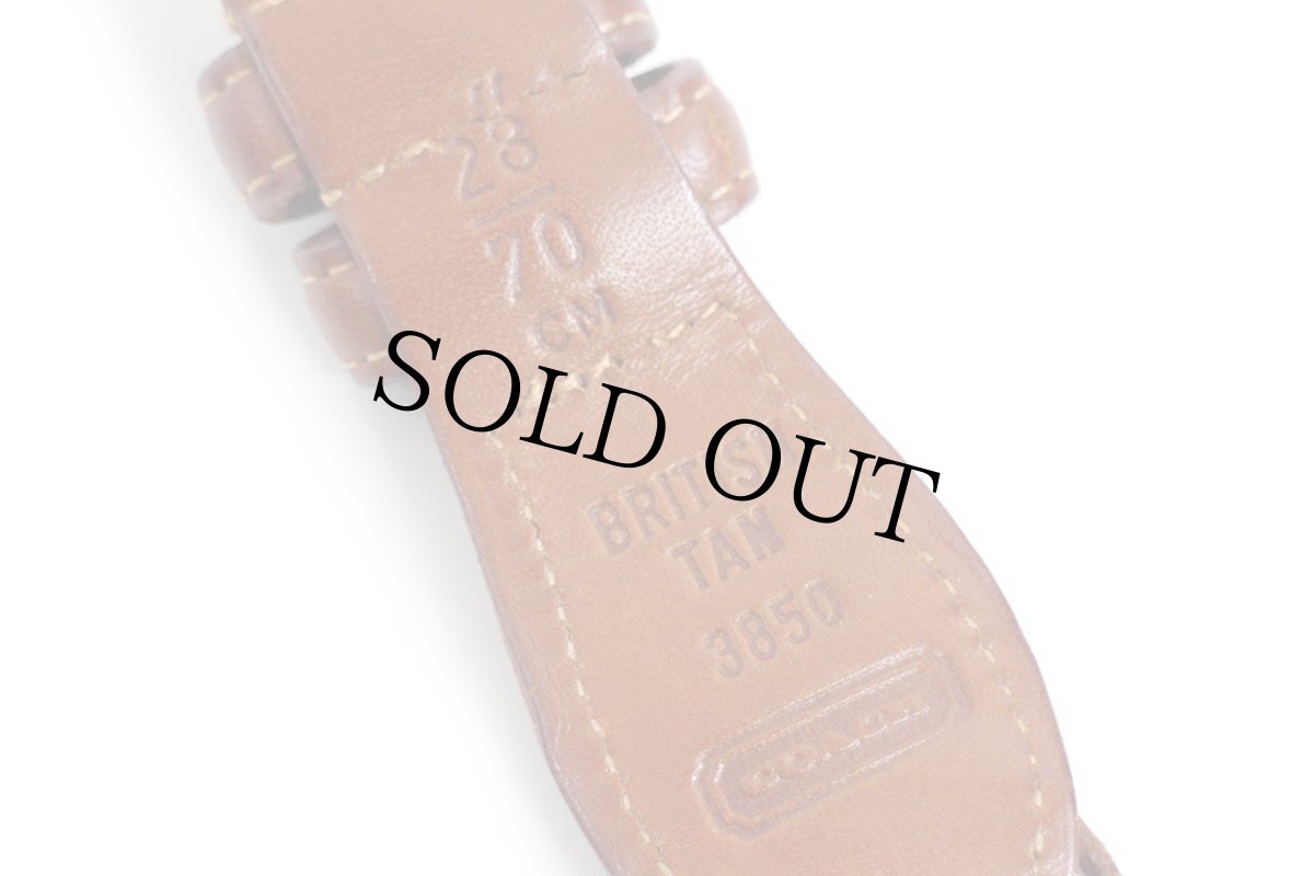 画像4: COACHコーチ 編み込み レザーベルト BRITISH TAN 28/70CM (4)