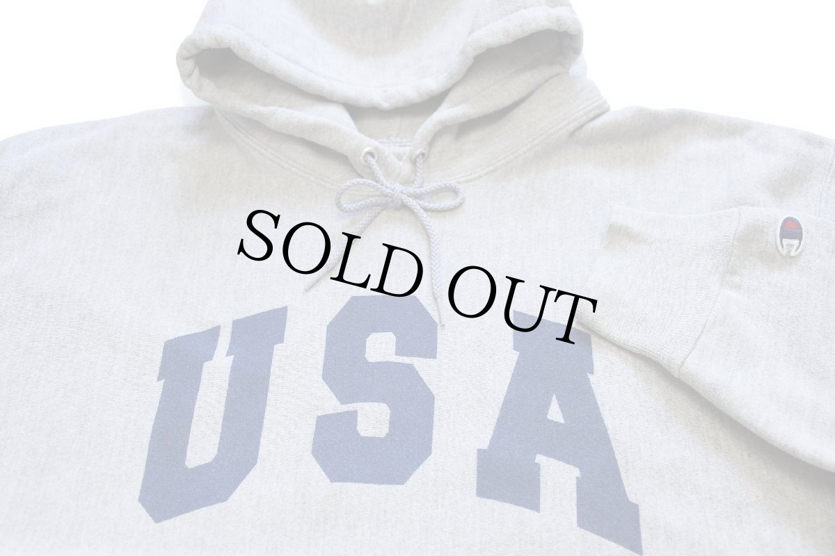 画像3: 00s Championチャンピオン USA リバースウィーブ スウェットパーカー カスタム 杢グレー★B (3)