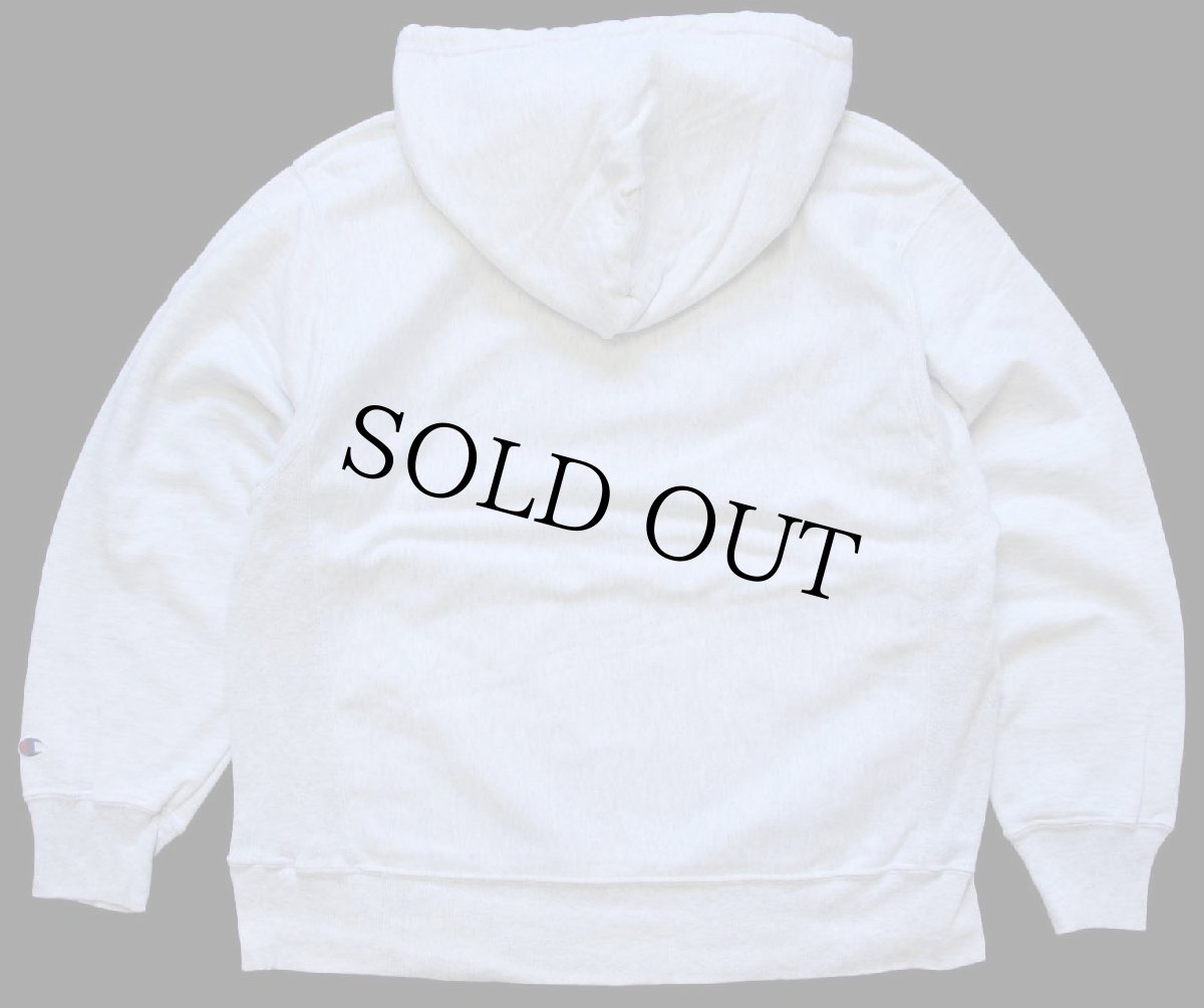 画像2: 00s メキシコ製 Championチャンピオン BRANDEIS リバースウィーブ スウェットパーカー 杢ライトグレー M (2)