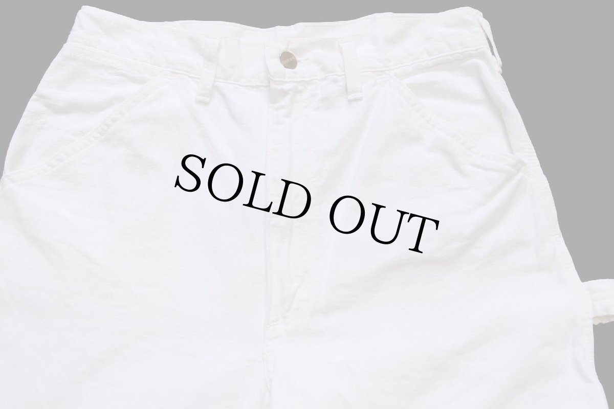 画像4: 80s USA製 carharttカーハート コットン ペインターパンツ 生成り w31 L34 (4)