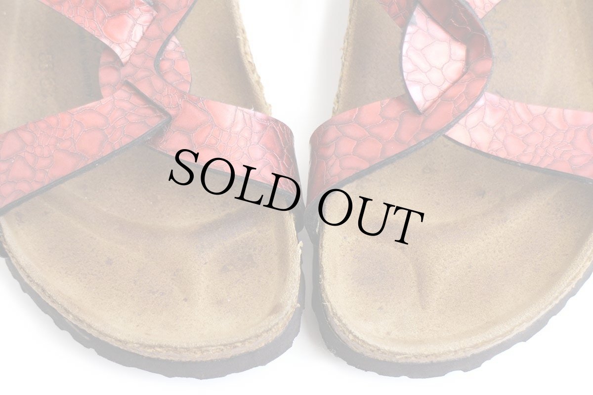 画像7: ドイツ製 BIRKENSTOCKビルケンシュトック Birkisビルキー Sylt サンダル メタリックレッド 37/24★ユーロ (7)