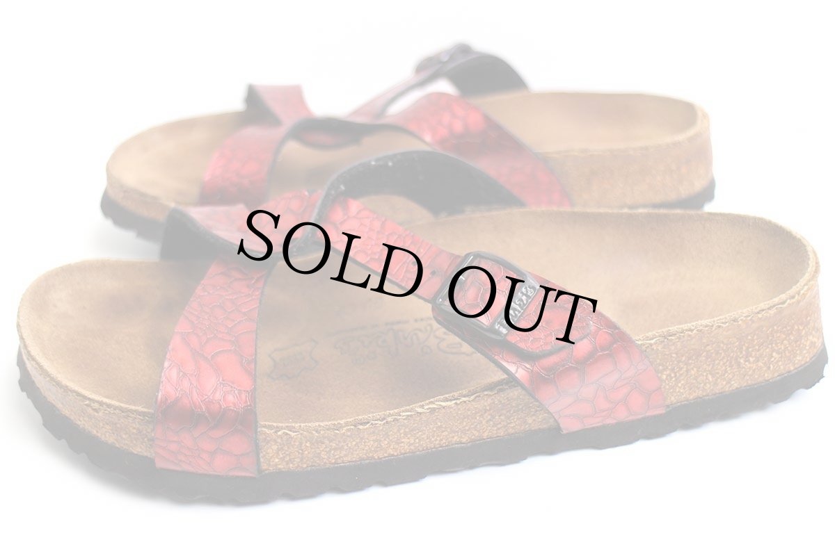 画像2: ドイツ製 BIRKENSTOCKビルケンシュトック Birkisビルキー Sylt サンダル メタリックレッド 37/24★ユーロ (2)