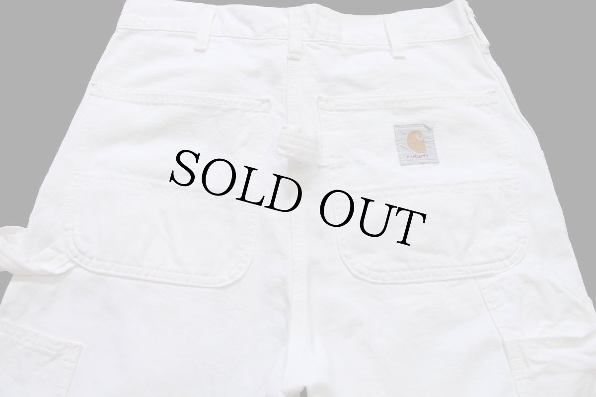 画像5: 80s USA製 carharttカーハート コットン ペインターパンツ 生成り w31 L34 (5)