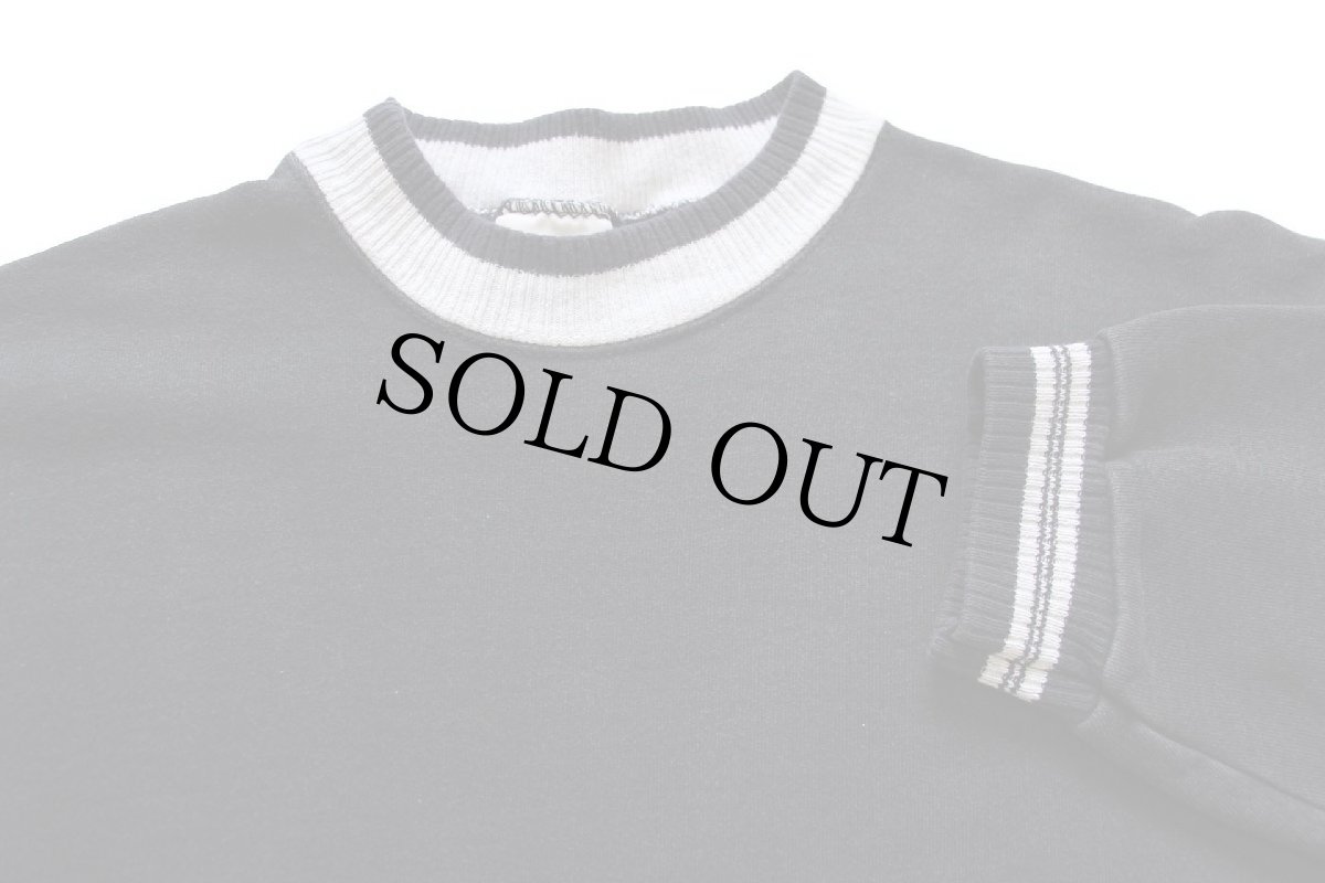 画像3: 90s USA製 TULTEX 無地 リブライン スウェット 黒 フェード XL (3)