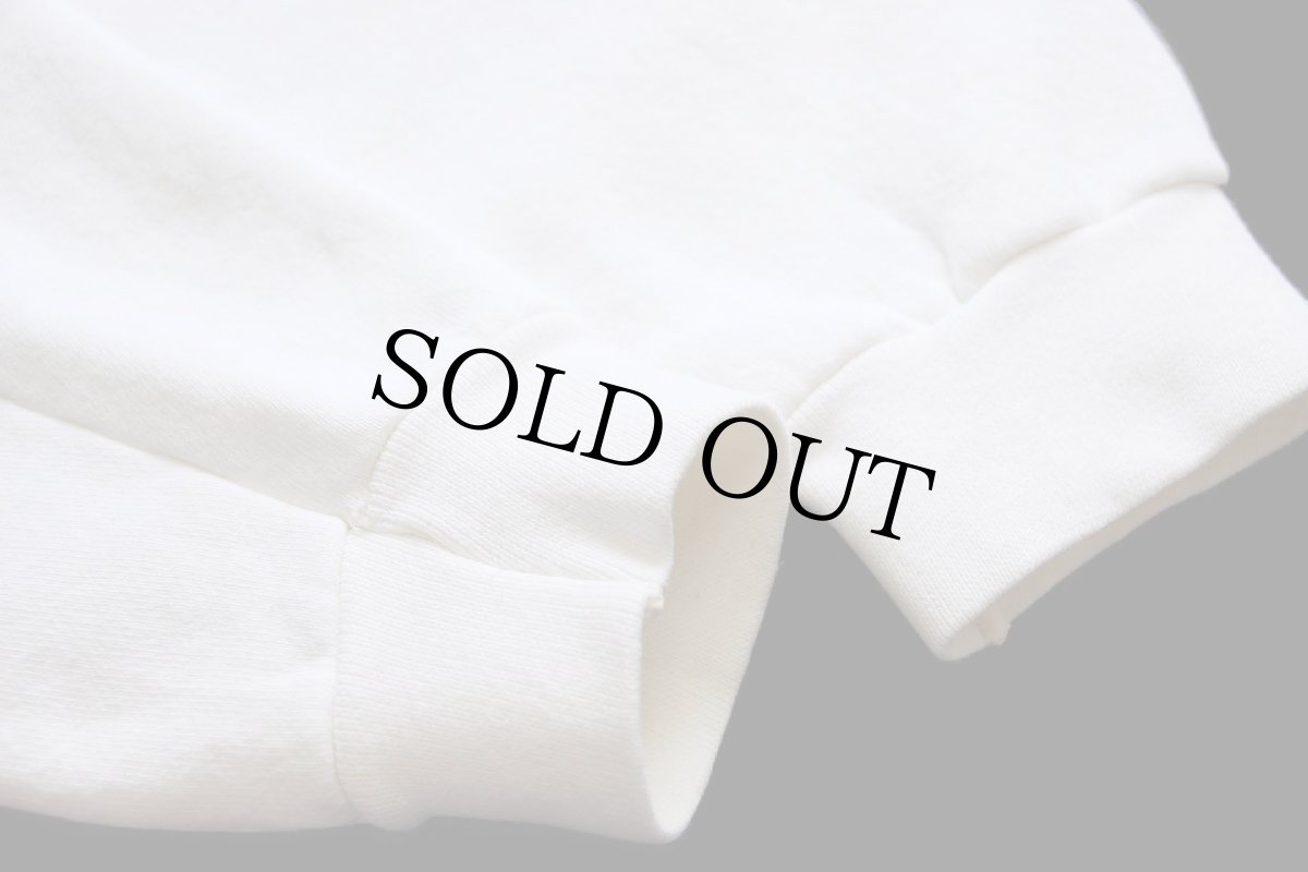 画像5: 90s USA製 adidasアディダス トレフォイル ビッグロゴ刺繍 スウェット 生成り (5)