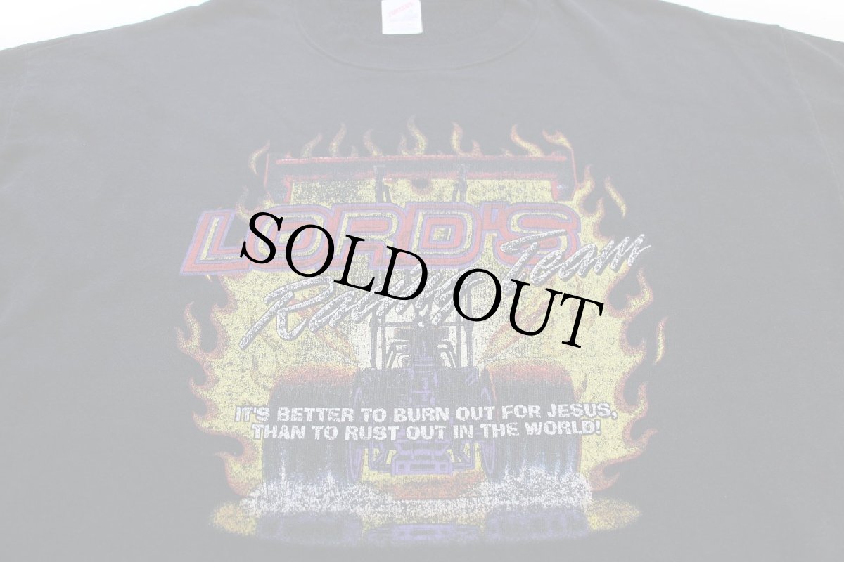 画像3: 90s USA製 LORD'S Racing Team HOTROD フレイムス スウェット 黒 2X (3)