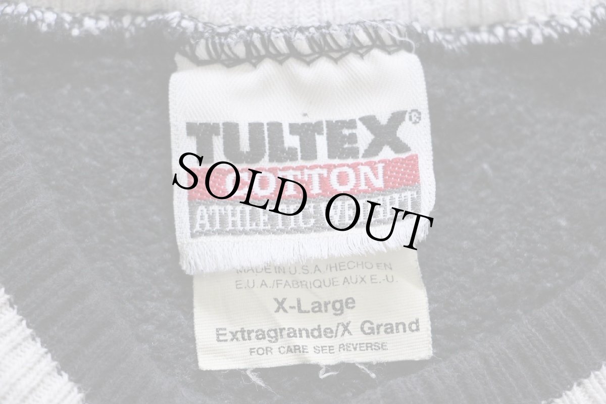 画像4: 90s USA製 TULTEX 無地 リブライン スウェット 黒 フェード XL (4)