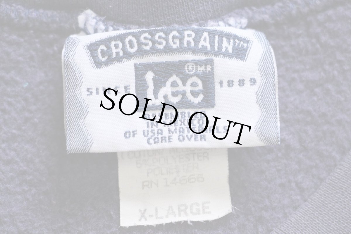 画像5: 90s Leeリー FIRE DEPT. ENGLEWOOD 両面ひび割れプリント リバースウィーブ スウェット ナス紺 フェード XL (5)