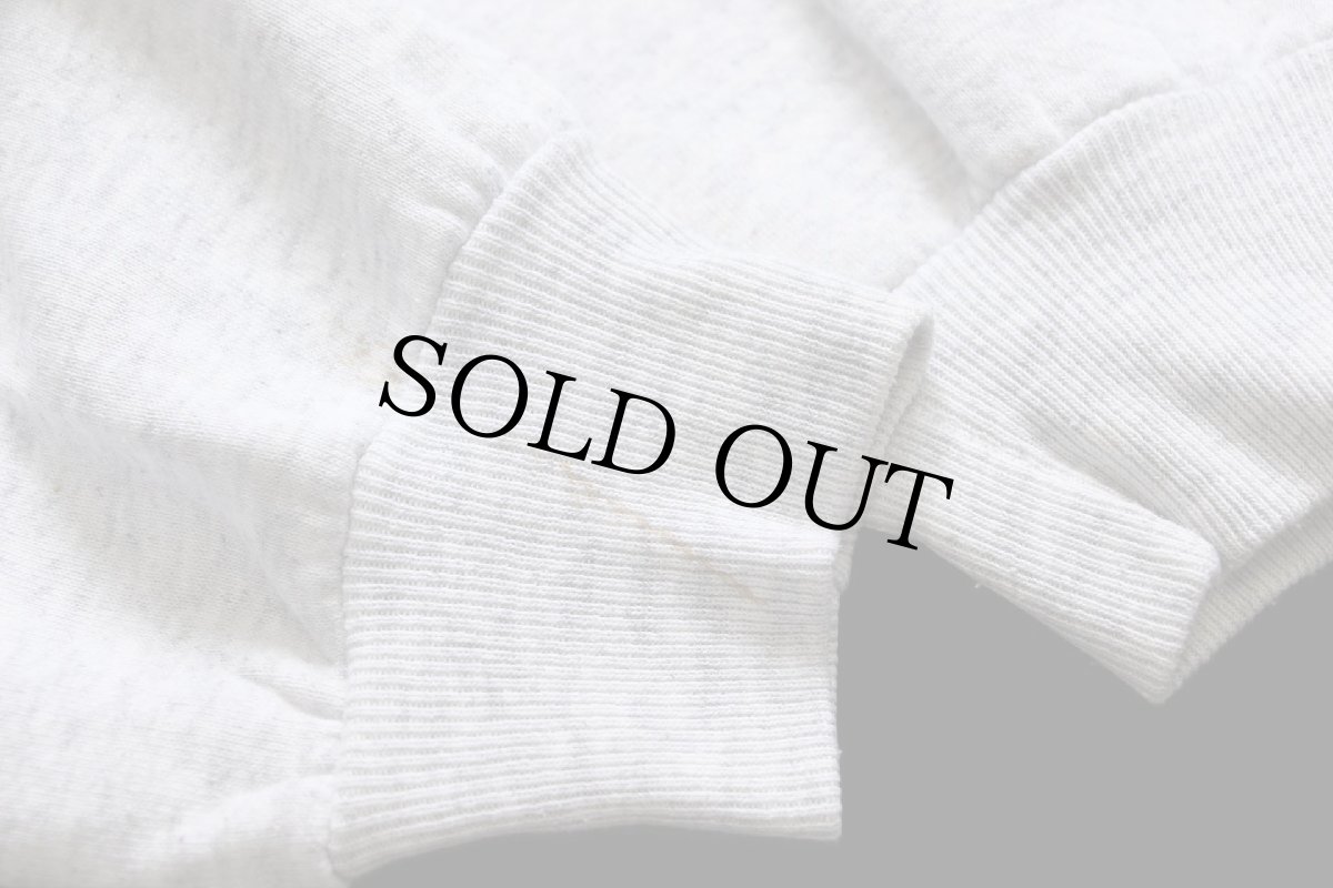 画像6: 90s USA製 RUSSELLラッセル MICHIGAN STATE 胸&袖プリント 前V スウェット 杢ライトグレー XXL★特大 (6)