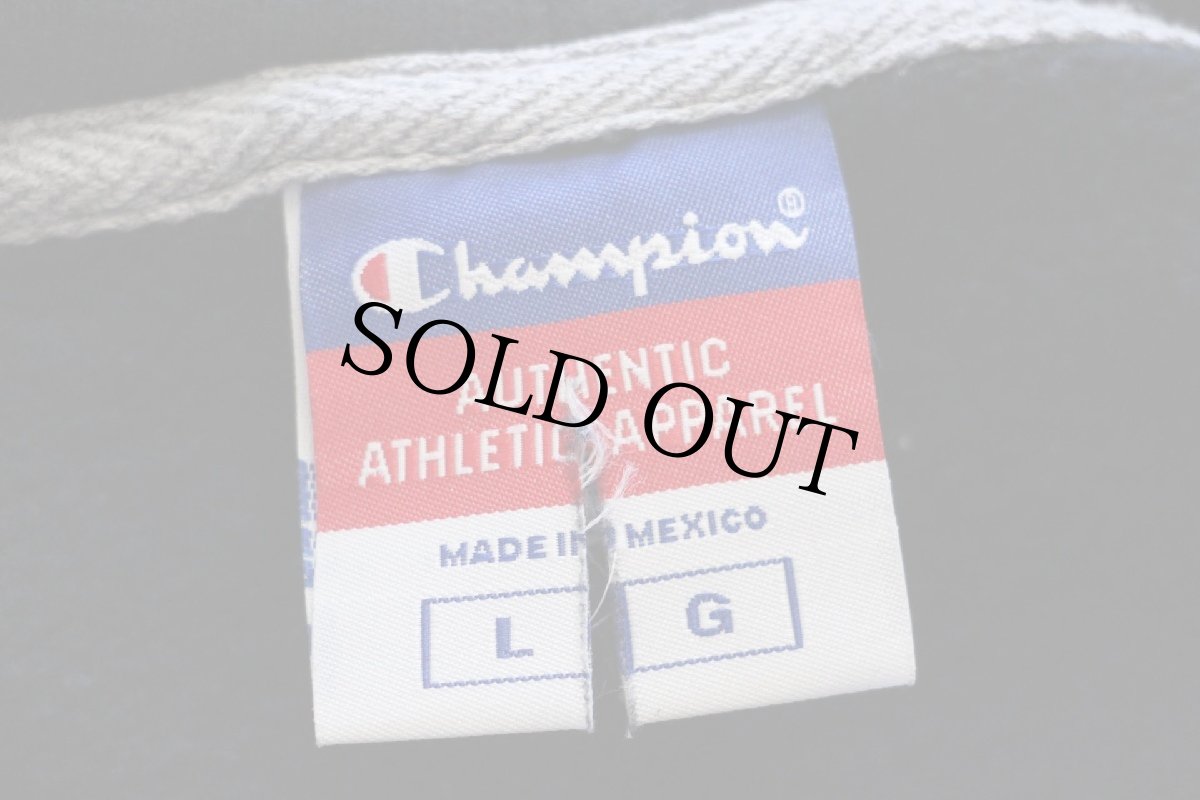 画像4: 00s メキシコ製 Championチャンピオン 無地 目無し スウェットパーカー 黒 L★フーディー ブランク (4)