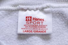 画像4: 90s USA製 Hanes SPORT 無地 スウェット 白 L★ブランク (4)