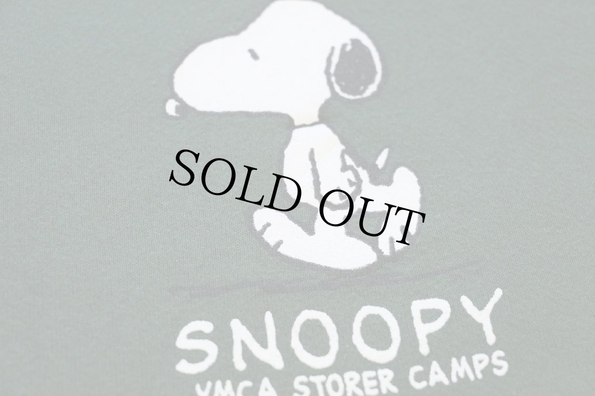 画像4: 90s SNOOPY スヌーピー YMCA STORER CAMPS スウェット 緑 M (4)