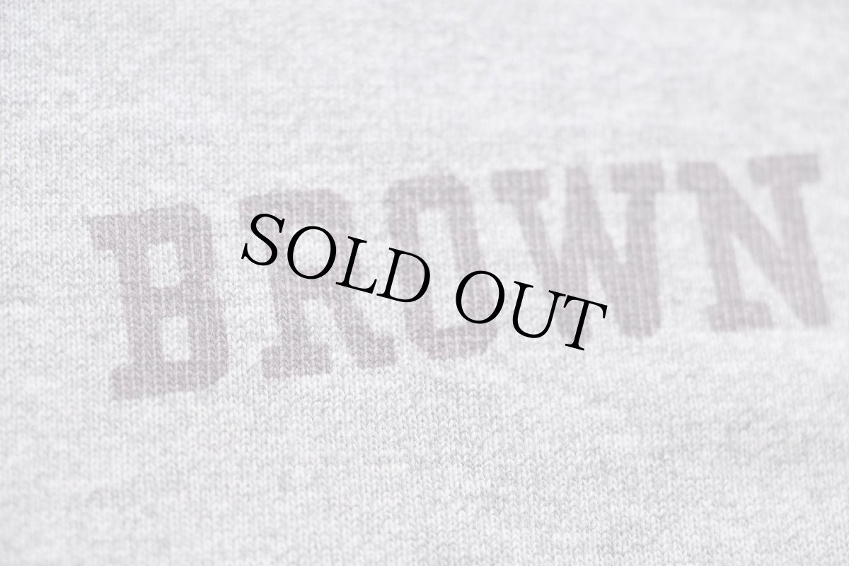 画像4: 70s USA製 Championチャンピオン BROWN 染み込みプリント 88/12 Tシャツ 杢グレー M (4)