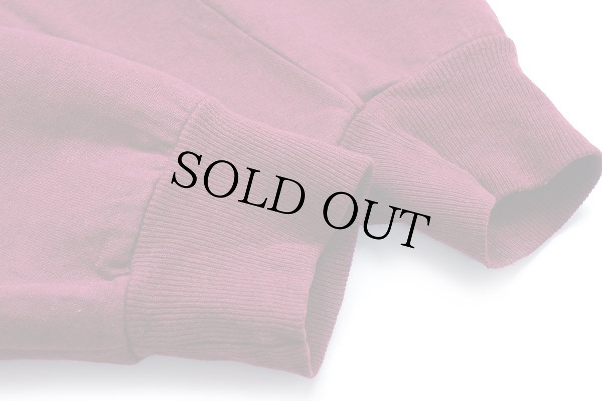 画像6: 90s USA製 RUSSELLラッセル USA PDC 前V スウェット バーガンディ XL (6)