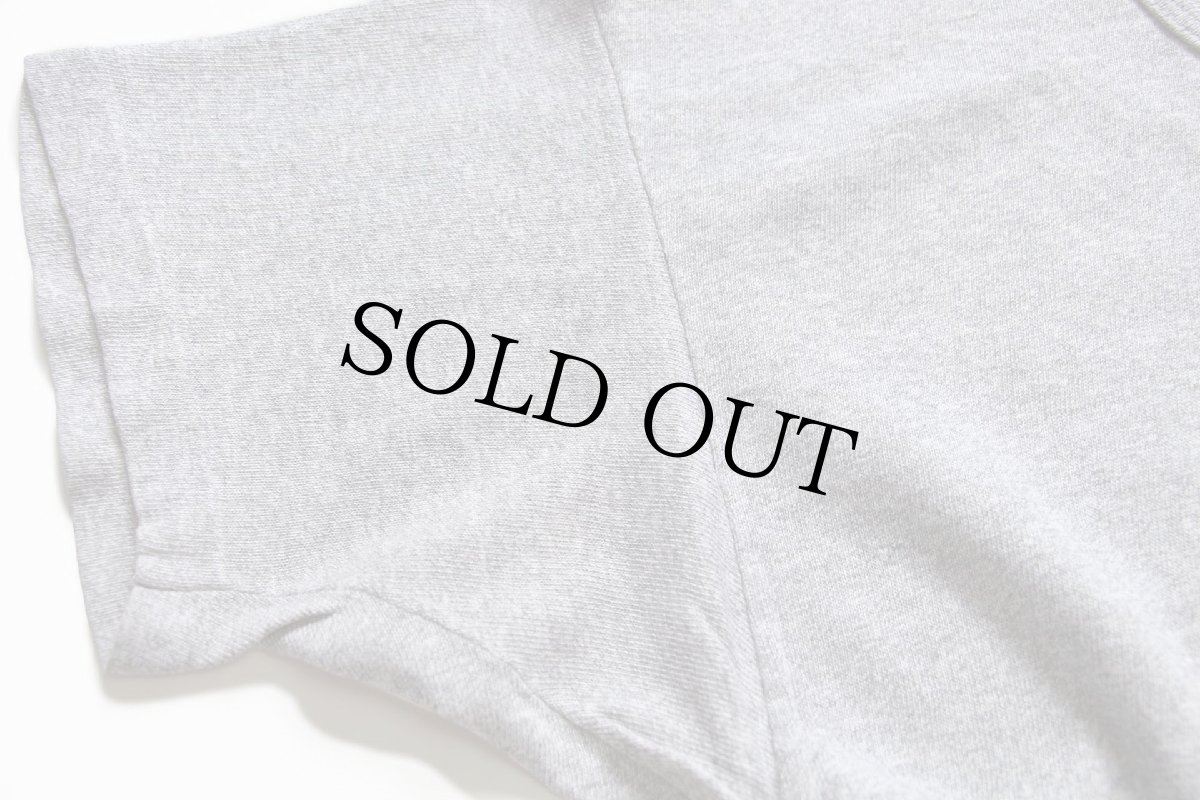 画像7: 70s USA製 Championチャンピオン BROWN 染み込みプリント 88/12 Tシャツ 杢グレー M (7)