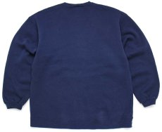 画像2: 90s USA製 RUSSELLラッセル 無地 スウェット 紺 L★ブランク (2)