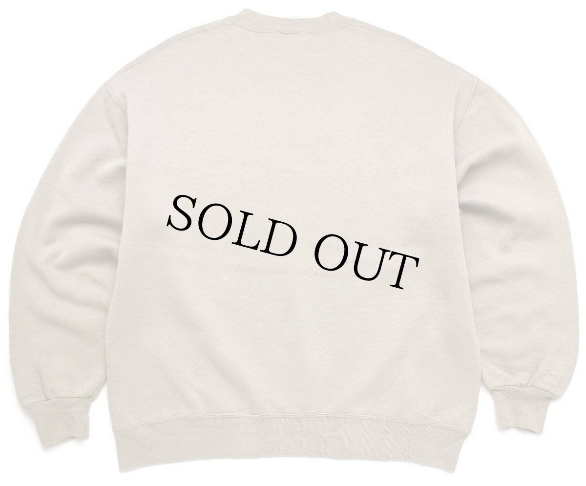 画像2: 90s USA製 RUSSELLラッセル 無地 前V スウェット ベージュ L★ブランク (2)