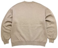 画像2: 90s USA製 RUSSELLラッセル 無地 前V スウェット ベージュ L★ブランク (2)