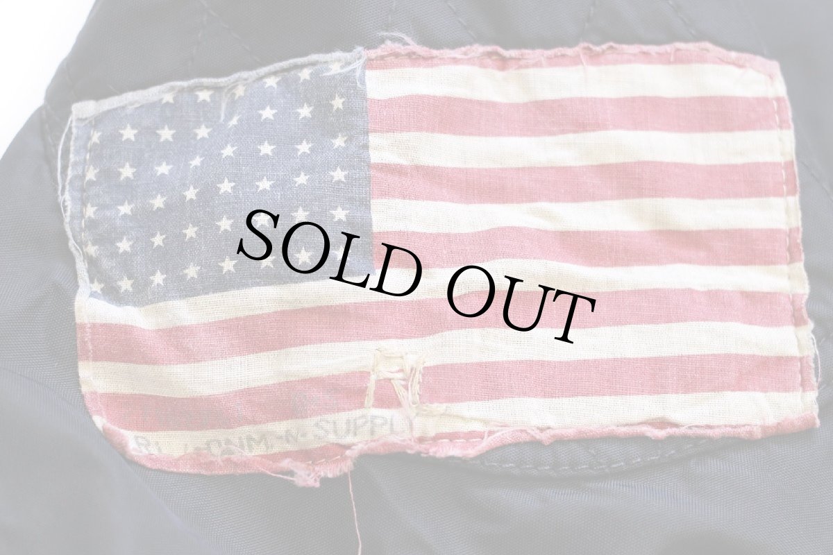 画像5: DENIM&SUPPLY ラルフローレン 星条旗 スタンドカラー シングルライダース ナイロンジャケット 黒 L (5)