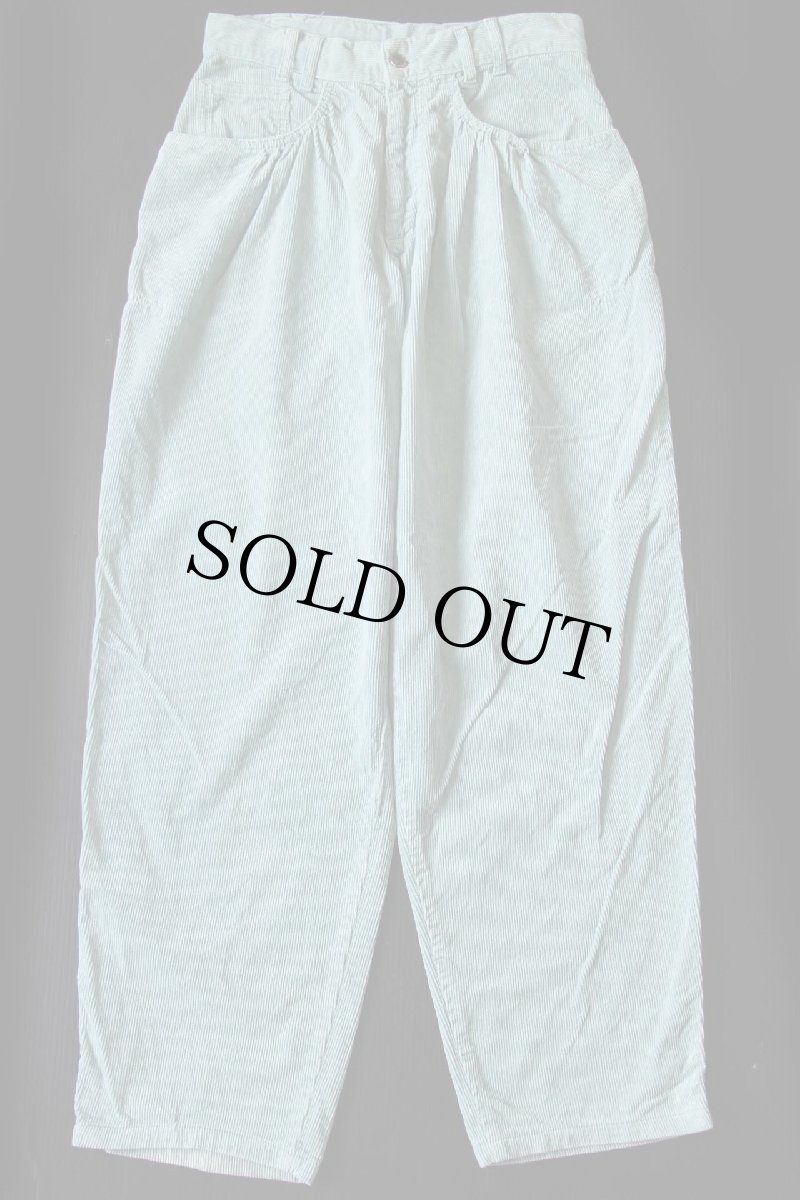 画像2: 80s イタリア製 VAGABOND コーデュロイ バギーパンツ ミント W29 (2)