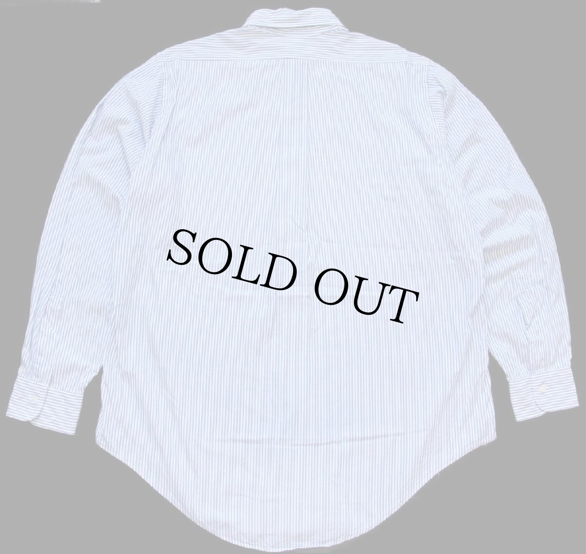 画像2: 80s USA製 Brooks Brothersブルックスブラザーズ Makers ストライプ ボタンダウン コットンシャツ サックス×白 15 1/2-4 (2)