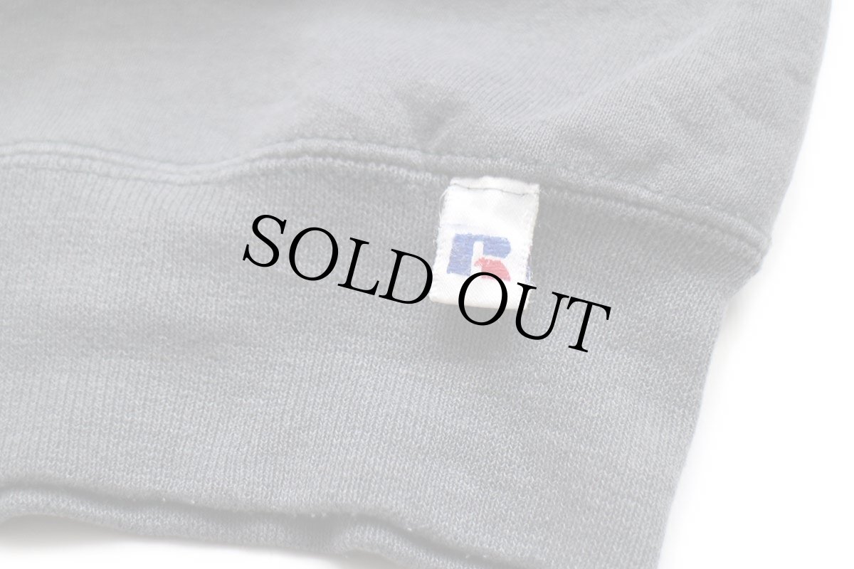 画像5: 90s USA製 RUSSELLラッセル 無地 前V スウェット チャコールグレー M★ブランク (5)