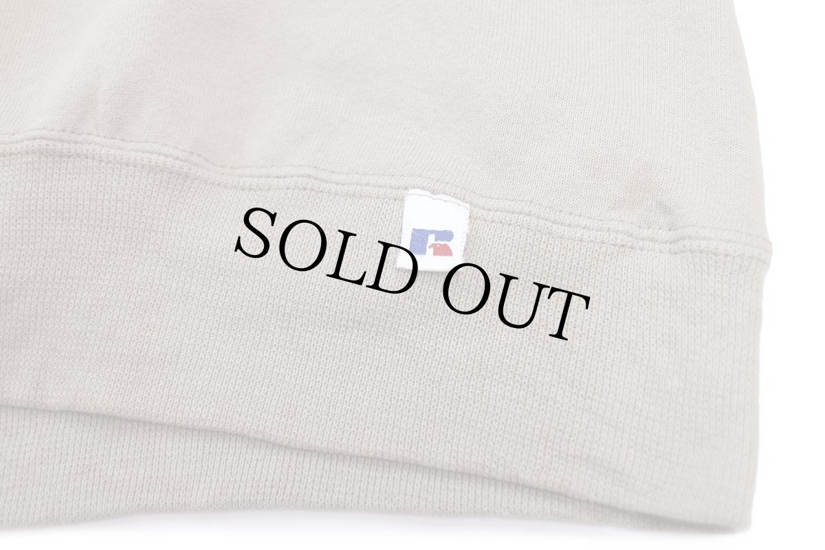 画像5: 90s USA製 RUSSELLラッセル 無地 前V スウェット ベージュ L★ブランク (5)