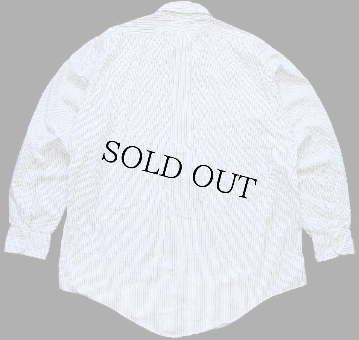 画像2: 90s USA製 Brooks Brothersブルックスブラザーズ Makers ピンストライプ ボタンダウン コットンシャツ 白×ナス紺 15 1/2-4 (2)