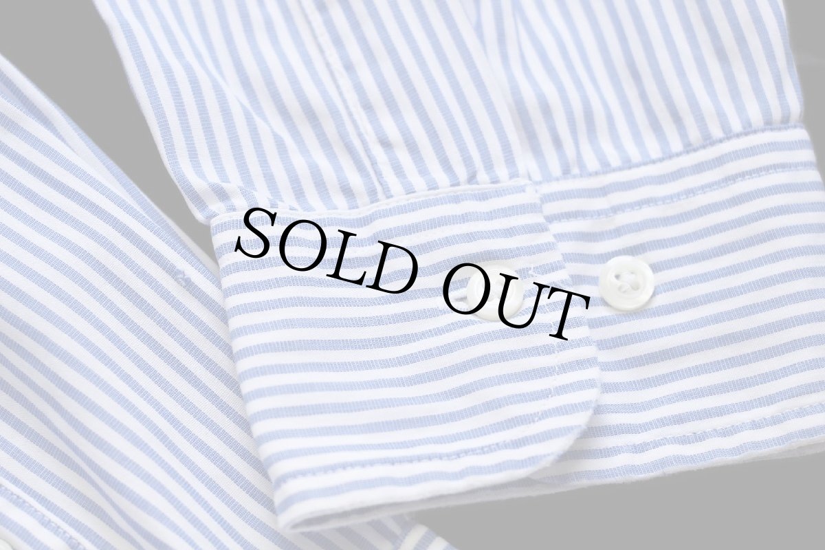 画像6: 00s USA製 Brooks Brothersブルックスブラザーズ ストライプ ボタンダウン コットンシャツ サックス×白 16.5 (6)