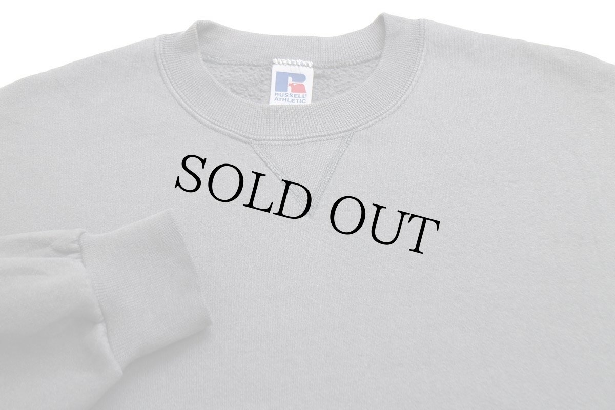 画像3: 90s USA製 RUSSELLラッセル 無地 前V スウェット チャコールグレー M★ブランク (3)