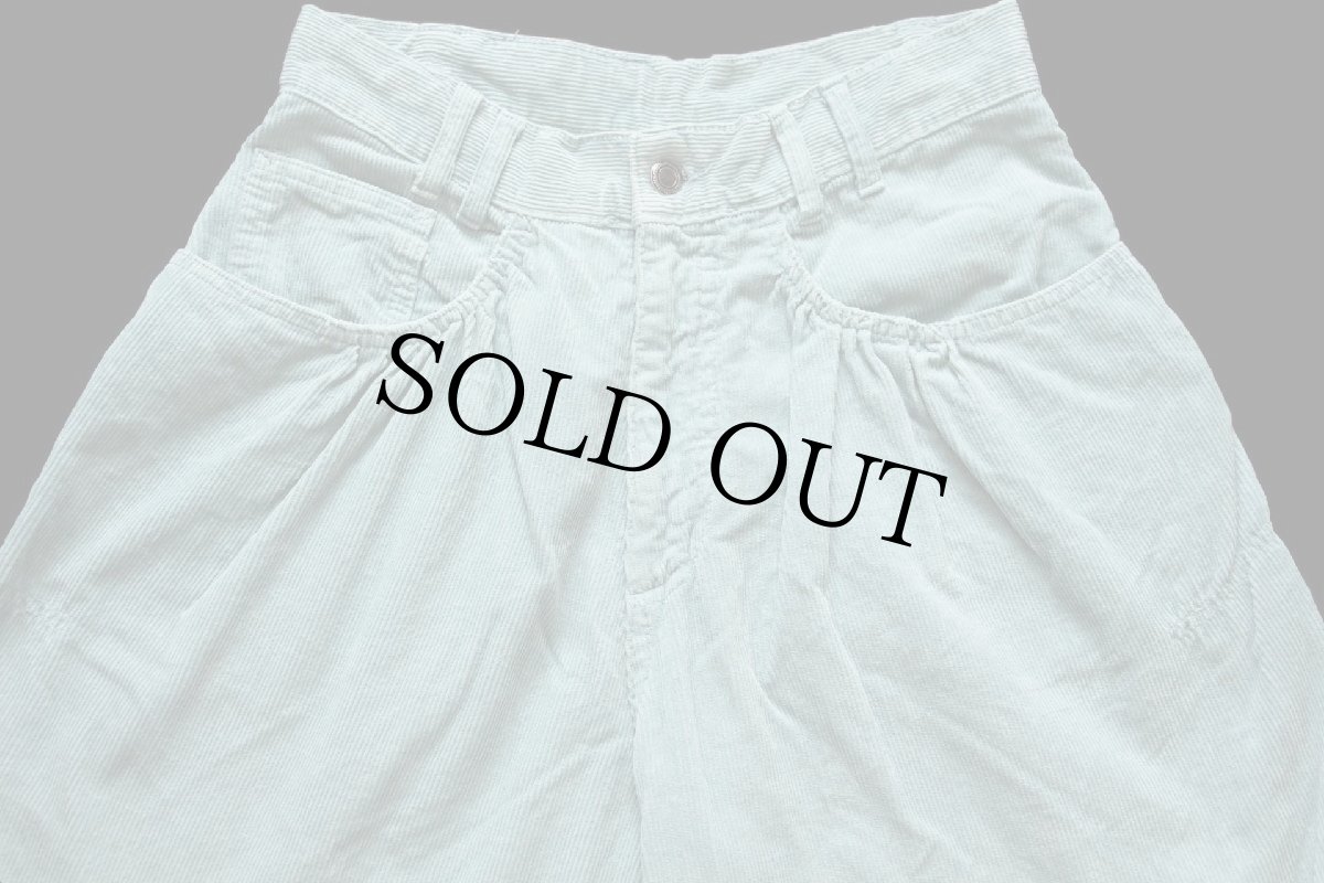 画像4: 80s イタリア製 VAGABOND コーデュロイ バギーパンツ ミント W29 (4)