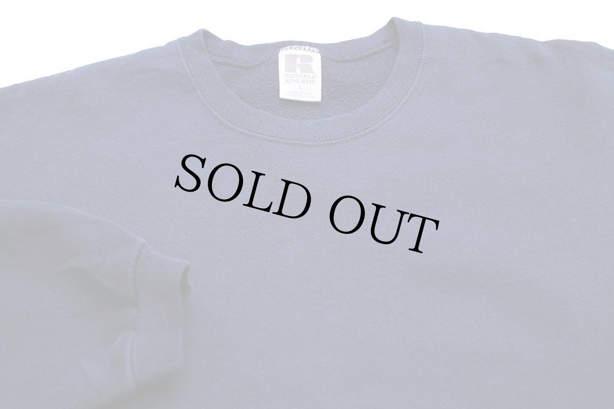 画像3: 90s USA製 RUSSELLラッセル 無地 スウェット 紺 L★ブランク (3)
