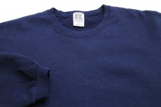 画像3: 90s USA製 RUSSELLラッセル 無地 スウェット 紺 L★ブランク (3)