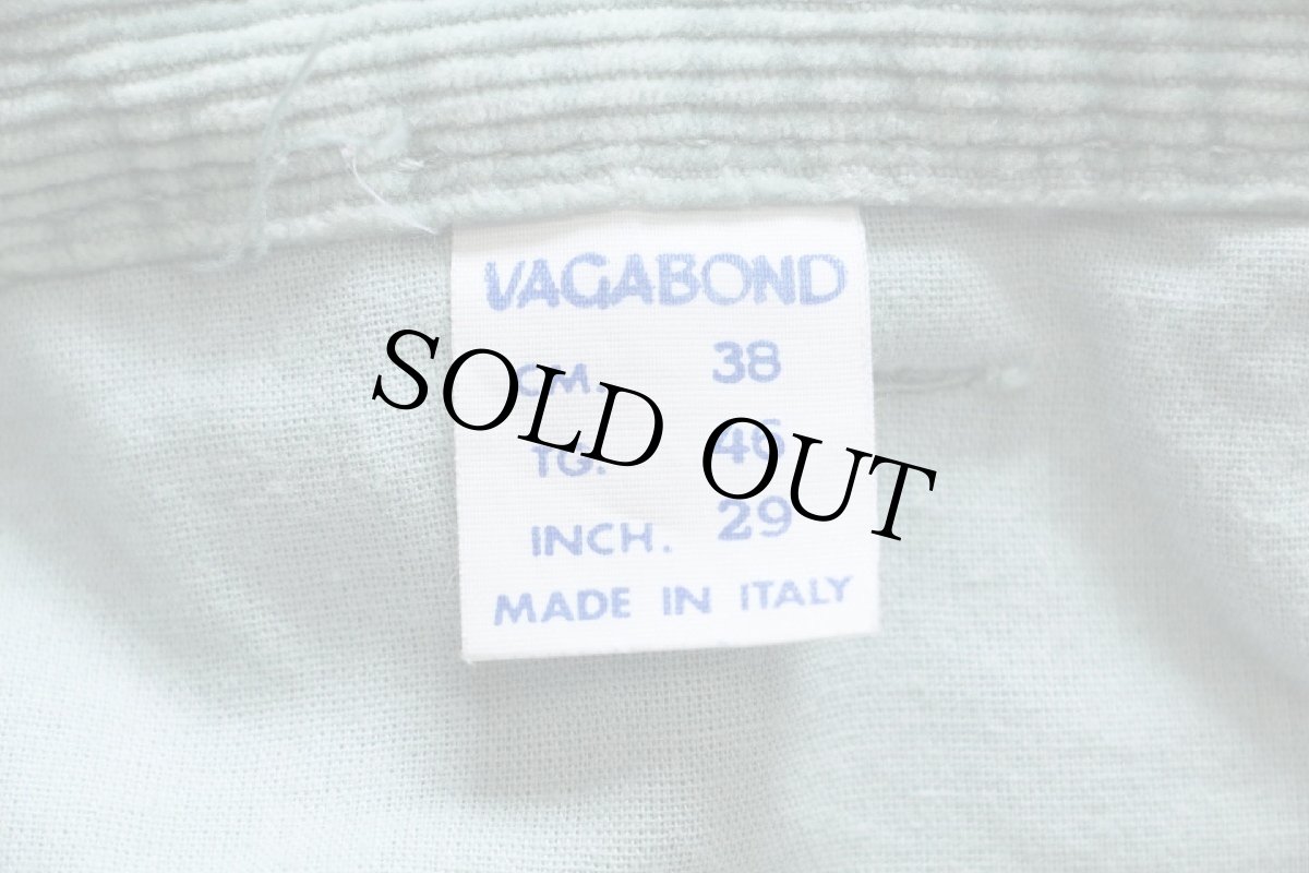 画像7: 80s イタリア製 VAGABOND コーデュロイ バギーパンツ ミント W29 (7)